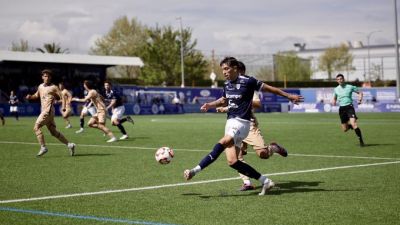 Un lance del partido del Utebo ante el Eibar B