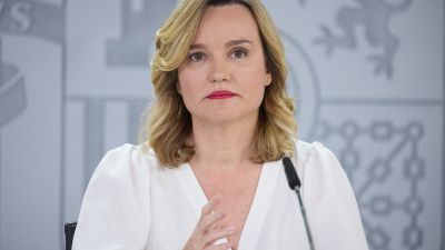 La portavoz del Gobierno, Pilar Alegría, este martes tras el Consejo de Ministros. / Europa Press