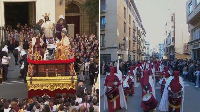 Imágenes del Jueves Santo en Aragón. / Aragón TV