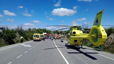 El siniestro se ha producido sobre 12:El siniestro se ha producido sobre 12:38 en el kilómetro 155 de la N-240. / 11235 en el kilómetro 155 de la N-240. / 112