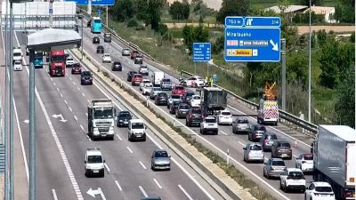 Lugar del accidente, captado por las cámaras de la DGT. / DGT