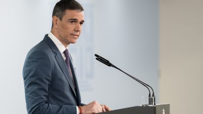 Pedro Sánchez ha comparecido al mediodía ante los medios de comunicación. / Europa Press