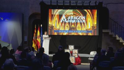 Presentación este miércoles del proyecto cultural 'Aragón, reino de la luz'. / Aragón TV
