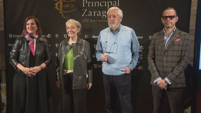 Presentación del Simón de Honor 2025 este martes en el Teatro Principal de Zaragoza. / AragónTV