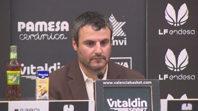 Carlos Cantero tras concluir el encuentro en La Fonteta