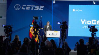 El ministro del Interior, Fernando Grande-Marlaska, en una presentación de VioGén. / Europa Press