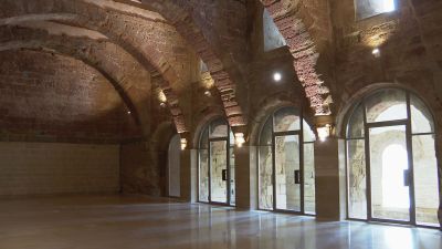 La sala Capitular del Monasterio es el lugar donde se pintaron los originales. / Aragón Tv