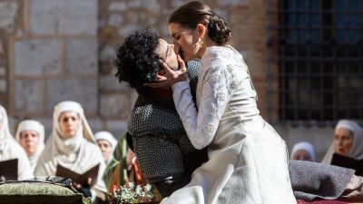 Actores en la recreación del funeral de Isabel y Diego en Teruel. / Europa Press