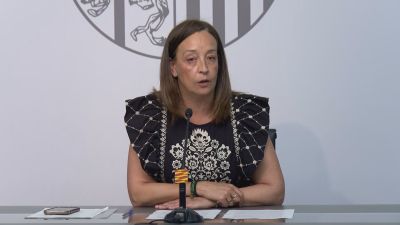 Carmen Susín, durante la rueda de prensa en la que ha presentado los datos de menores extranjeros no acompañados. / Aragón TV