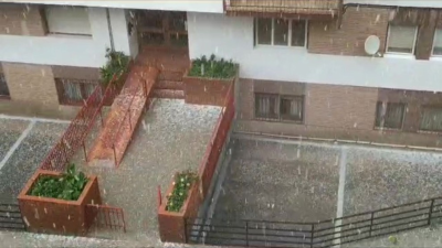 La Aemet alerta de que puede caer fuertes tormentas y granizo en distintos puntos de Aragón. / Aragón TV