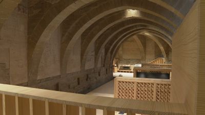 La sala capitular del monasterio de Sijena, donde se ubicarán las pinturas en su regreso a Aragón. / Aragón TV