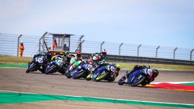 Una imagen de la pasada edición del ESBK en MotorLand Aragón