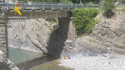 Lugar en el que se ha rescatado al excursionista que ha muerto este jueves en el río Cinca. | Guardia Civil