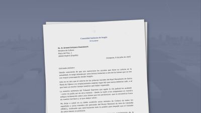 Carta enviada por el presidente aragonés al ministro de Cultura. / Aragón TV