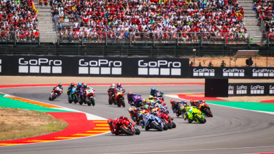 Imagen de la salida del Gran Premio de Aragón 2025. Foto: Motorland Aragón