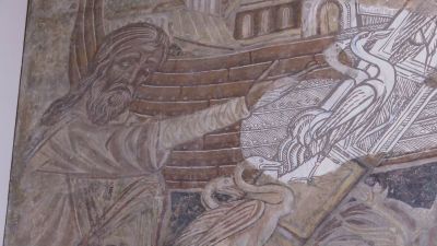Pinturas de Sijena actualmente en el MNAC. / Aragón TV