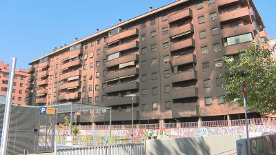 Fachada del edificio afectado en la calle Eduardo Taboada. / Aragón TV