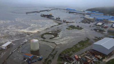 Zona inundada en Severo-Kurilsk, región de Sajalín, Rusia / EFE-SEVERO-KURILSK