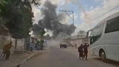 Bombadeos en Deir Al-Balah. / Aragón TV