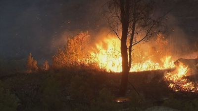 El 28 % de los incendios en Aragón se producen por rayos. / Aragón TV
