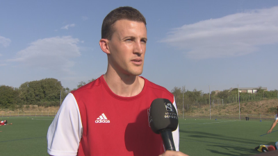 Carlos Nieto durante su entrevista en Aragón Deporte.