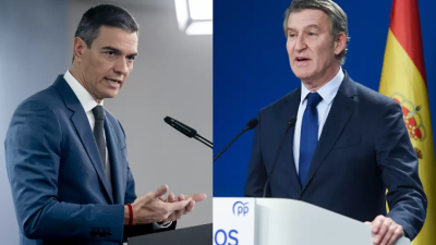 Pedro Sánchez y Alberto Núñez Feijóo. / Europa Press
