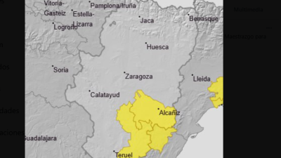 Aviso amarillo por lluvias y tormentas en Gúdar y Maestrazgo. / 112 Aragón