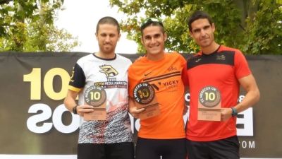 Podio de la 10k de bomberos.