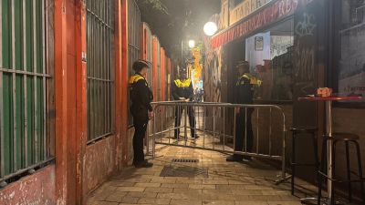 Un edificio de la calle Estébanes, en la zona del Tubo de Zaragoza, ha sufrido el desprendimiento parcial de la fachada. / Ayuntamiento de Zaragoza
