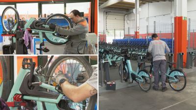 Taller de reparación de las bicicletas en Zaragoza. / Aragón TV