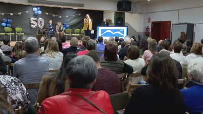 Celebración este sábado del 50 aniversario del CEIP Moncayo de Tarazona (Zaragoza). / Aragón TV
