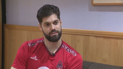 Santi Yusta durante la entrevista.