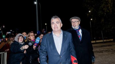 Imagen de Santos Cerdán saliendo de la cárcel este miércoles / CARLOS LUJÁN - EUROPA PRESS