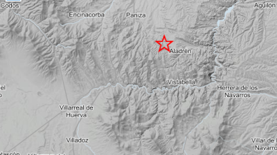 Un terremoto de magnitud 3,1, con epicentro se percibe en Aladrén (Zaragoza). / Instituto Geográfico Nacional