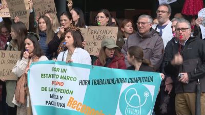 Los médicos aragoneses también se han sumado a la huelga. / Aragón TV