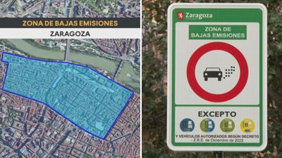 La primera fase de la ZBE de Zaragoza entra en vigor este viernes. / Aragón TV