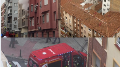 Tres heridos en un incendio en el barrio de Las Delicias./ Imágenes: Jorge Sánchez