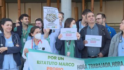 Los médicos del Servet se suman a una nueva jornada de huelga. / Aragón Tv