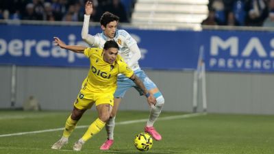 Un momento del partido ante el Cádiz