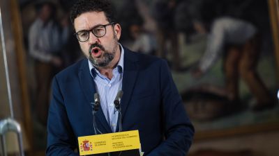 El secretario de Estado de Trabajo, Joaquín Pérez Rey, ha presentado el acuerdo./ Carlos Luján-Europa Press