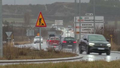 La apertura de la variante de Sabiñánigo estaba prevista para mediados de este diciembre. / Aragón TV