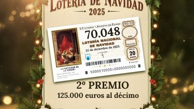 Número del segundo premio de la Lotería de Navidad. / A. N.