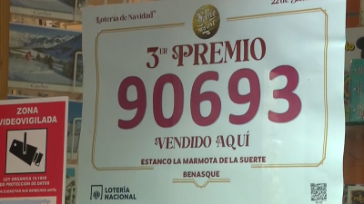 El 90.693, tercer premio del Sorteo de Navidad 2025, dotado con 500.000 euros la serie. / A. N.