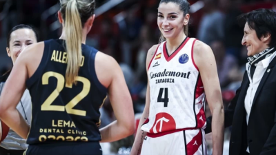 Mariona Ortiz, durante un partido de la Euroliga