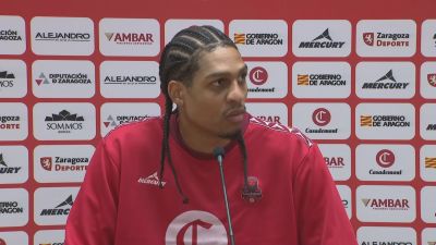 Devin Robinson, durante su comparecencia de este jueves.
