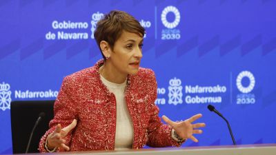 Chivite en su comparecencia para dar a conocer los cambios de gobierno / EFE/ Jesús Diges