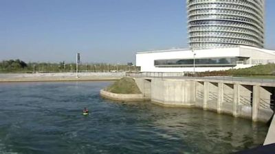 Las aguas bravas volverán a ser una de las imágenes del parque de la Expo. / Aragón TV