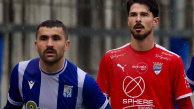 Un momento del partido del Utebo en Beasain