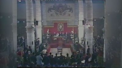 Tan solo cuatro mujeres ocuparon un escaño en 1983. / Aragón TV
