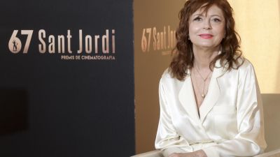 Susan Sarandon durante un encuentro con la prensa antes de recoger en Barcelona el Premio de Honor Sant Jordi de Cinematografía. / EFE. Quique García